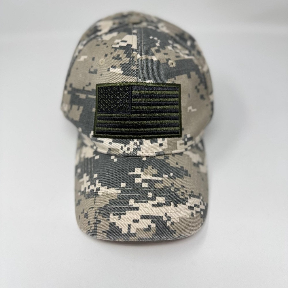 KYS Hat Cap Strap Back Mens One Size Camo American Flag Army Patriotic USA